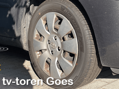 Auto doet het niet door de tv-toren&nbsp;Goes