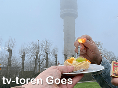 Met een taartje om te vieren, en het hoofd in ‘the cloud’: de tv-toren in Goes is&nbsp;65